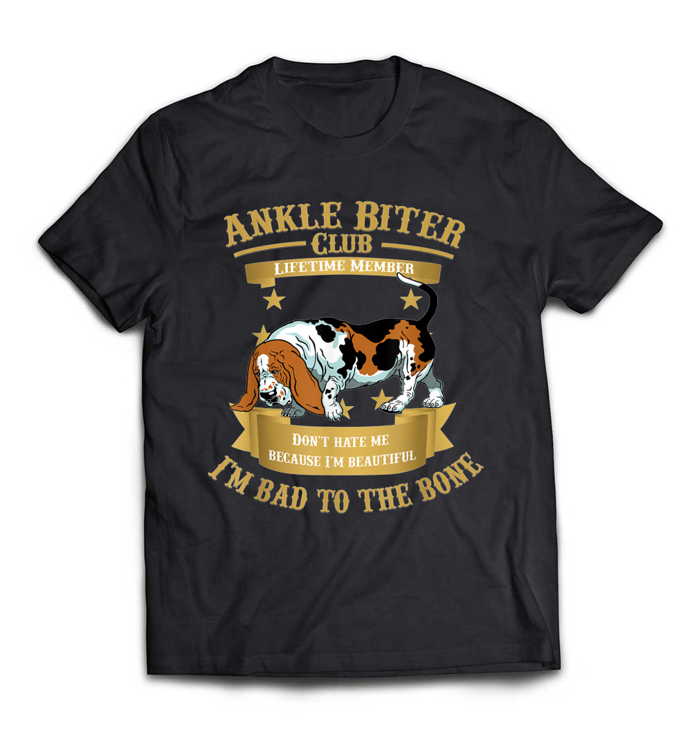 Basset Hound Dog and Puppy I’m Bad to the Bone T-Shirts: A Fun Tribute to Dog Lovers